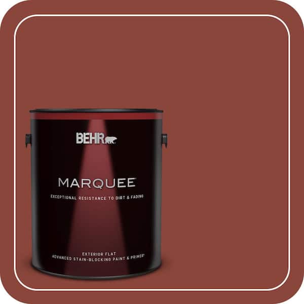 BEHR MARQUEE 1 gal. #ECC-46-3 Red Hawk Flat Exterior Paint & Primer