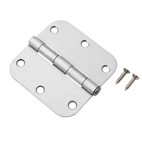 3-1/2 in. Satin Chrome Residential Door Hinge with 5/8 in. Round Corner Removable Pin Full Mortise (9-Pack) 3-1/2 in. Satin Chrome Residential Door Hinge with 5/8 in. Round Corner Removable Pin Full Mortise (9-Pack)