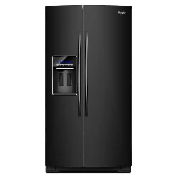 Whirlpool Gold 24.6 cu. ft. Side by Side Refrigerator in Black, Counter Depth