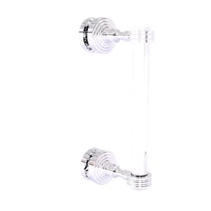 Pacific Grove 8 in. Single Side Shower Door Pull with Dotted Accents in Polished Chrome