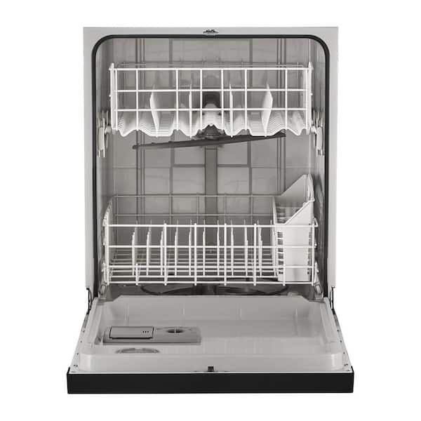 24 in. Front Built-In Tall Tub Dishwasher in Black with 4-Cycles