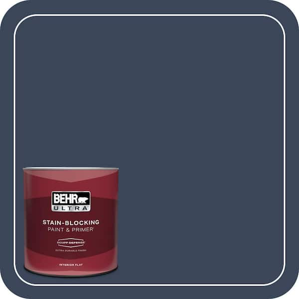 BEHR ULTRA 1 qt. #590F-7 Peaceful Night Extra Durable Flat Interior Paint & Primer