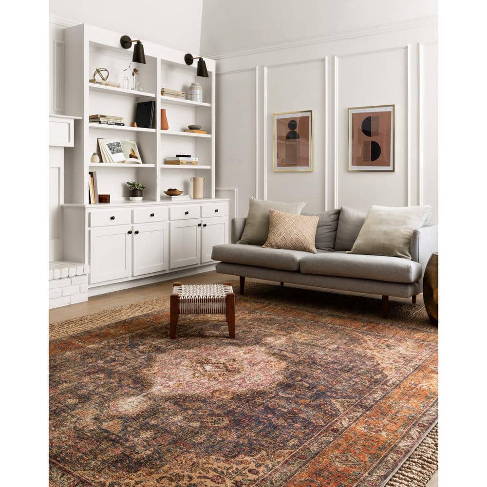 Loren Plum and Multicolor Vintage Accent Rug 2'-3" x 3'-9"