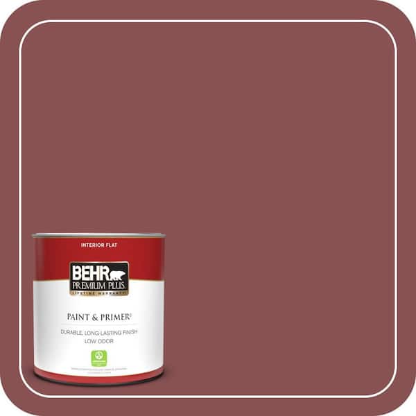 BEHR PREMIUM PLUS 1 qt. #ECC-59-3 New Roof Flat Low Odor Interior Paint & Primer