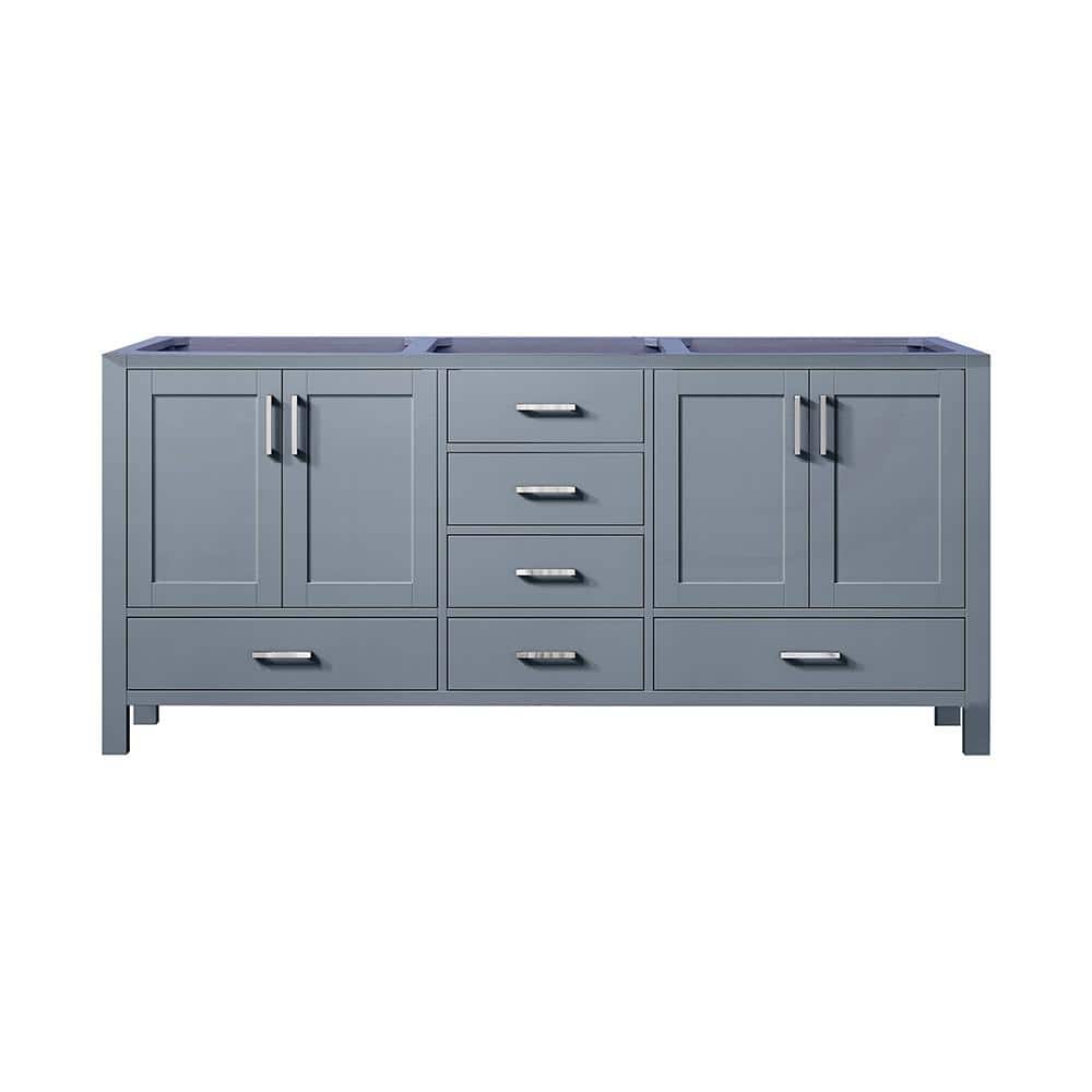Jacques 72" Dark Grey Solid Wood Freestanding Vanity Cabinet