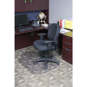 Evolve Modern Shape 36 in. x 48 in. Clear Office Chair Mat with Lip for Low and Medium Pile Carpet