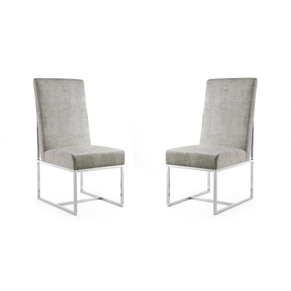 Manhattan Comfort Element Steel Velvet Dining Chair (Set Of 2) 2-DC030 ...