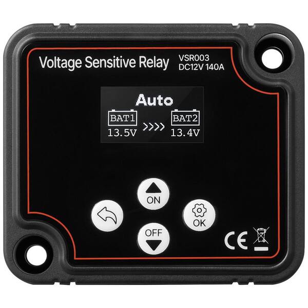 Dual Battery Isolator with Smart Battery Isolator, 12-Volt 140 Amp, Manual and Automatic VSR Voltage Sensitive Relay