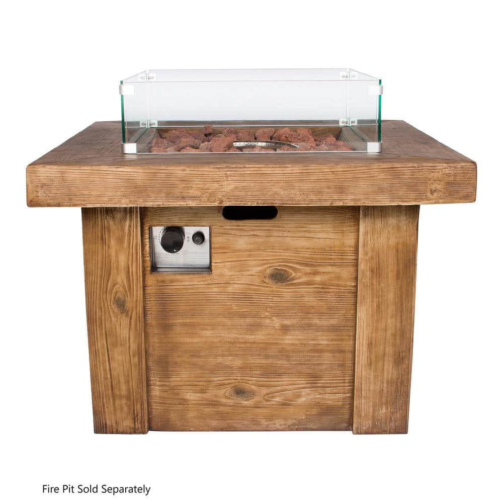 Clear Tempered Glass Firepit Wind Guard with Aluminum Brackets