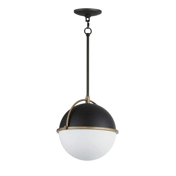 Maxim Lighting Duke 12 in. 1-Light Single Satin Brass Pendant Light