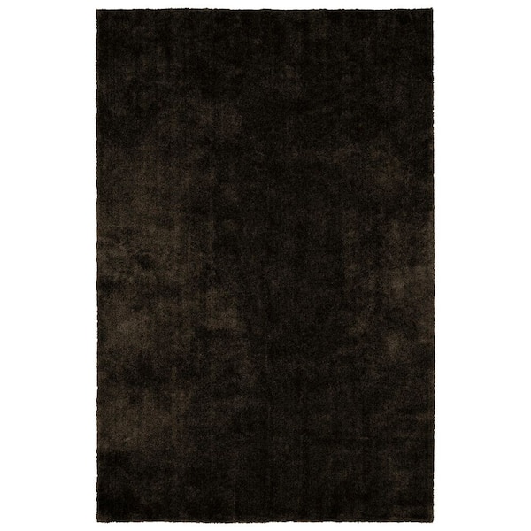 Washable Room Size Bathroom Carpet Chocolate Brown 6 ft. x 9 ft. Area Rug