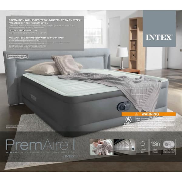 Reviews for Intex PremAire I Fiber Tech Elevated Airbed Mattress with Built In Pump Queen Pg 1 The Home Depot