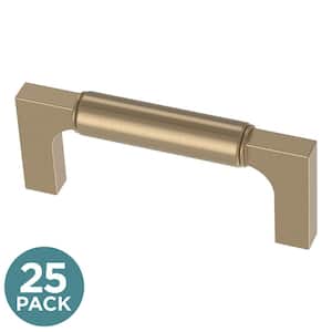 Artesia 3 in. (76 mm) Modern Champagne Bronze Cabinet Drawer Bar Pulls (25-Pack)
