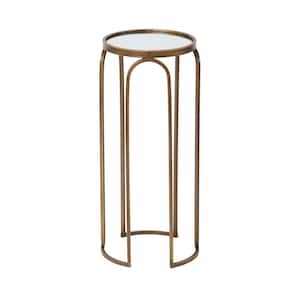 Pomeroy 10.25 in. Gold Round Metal Glam End Table