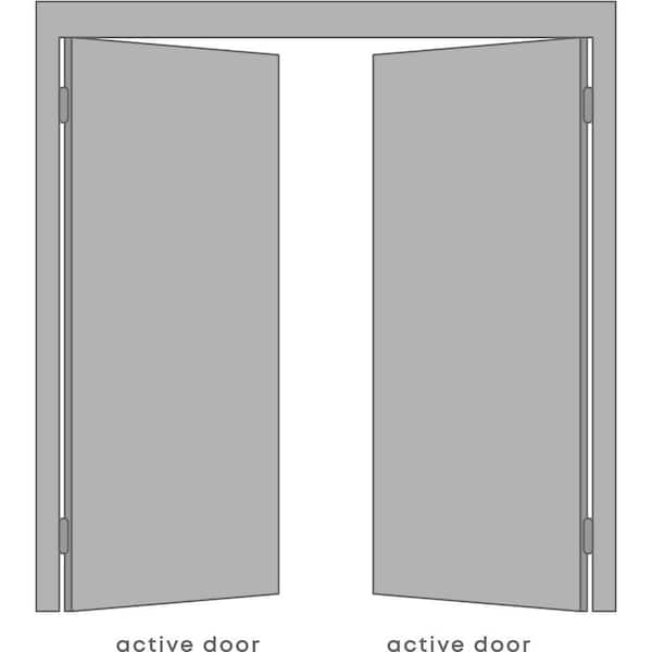 Palladio Active 10-Lite Frosted Glass Wood Composite Double Prehung French Door Belldinni Finish: Oak, Handing: Right, Size: 72 x 96