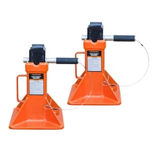 22 Ton High Height Pin Type Jack Stand Set, Adjustable Height (2-Pack)