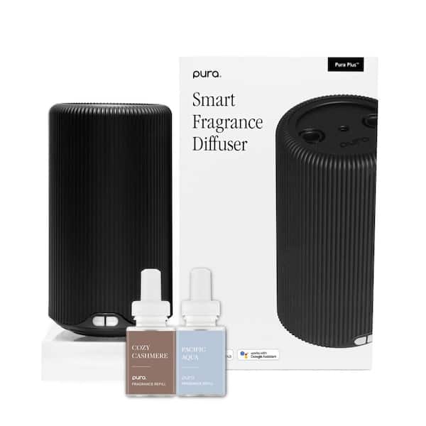 Pura Plus Smart Home Fragrance Diffuser Set for Large Spaces - includes Cozy Cashmere and Pacific Aqua Scent Refills