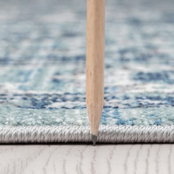 Garden Oriental Navy 5 ft. x 8 ft. Indoor Area Rug