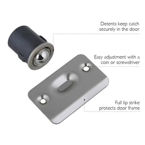 Design House Drive-in Ball Catches - 2-Pack Matte Black For Closet Doors