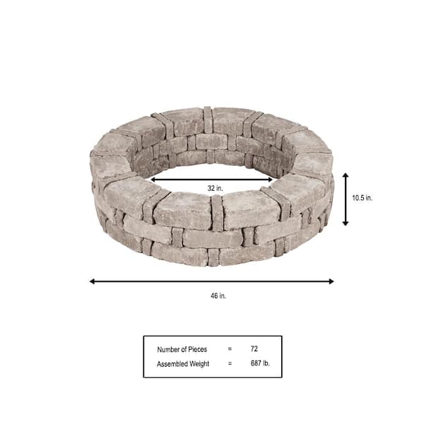 Pavestone Rumblestone 66 in. x 10.5 in. Tree Ring Kit in Greystone Pavestone Rumblestone 66 in. x 10.5 in. Tree Ring Kit in Greystone