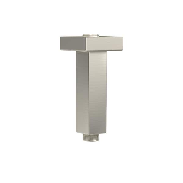3 in. Ceiling Mount Straight Shower Arm in Brushed with Escutcheon