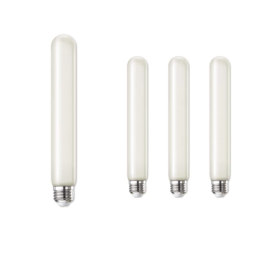 7.5 in. 40-Watt Equivalent T9 Dimmable Medium Screw LED Light Bulb Warm Whi