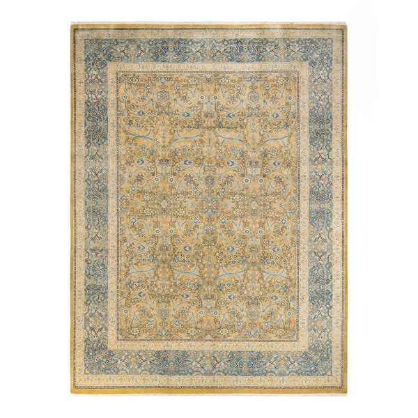 Solo Rugs Mogul One-of-a-Kind Traditional Green 9 ft. 1 in. x 12 ft. 1 in. Oriental Area Rug