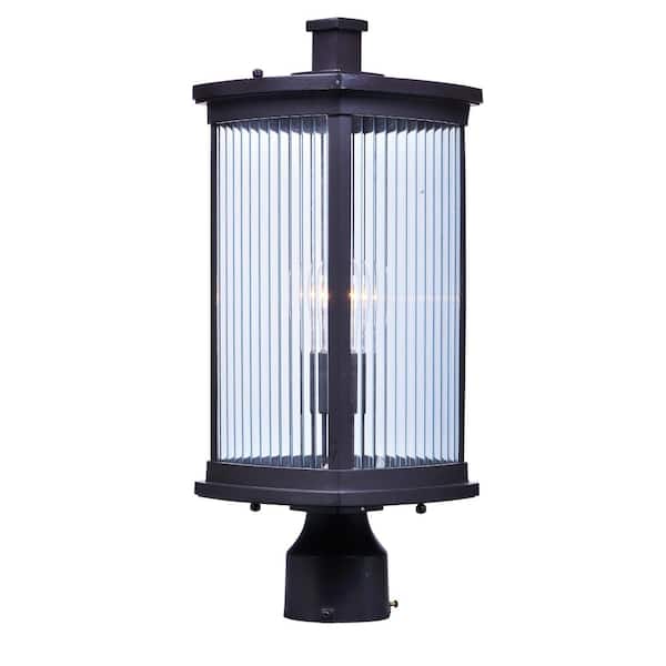 Maxim Lighting Terrace 8 in. W 1-Light Bronze Outdoor Wall Lantern Sconce