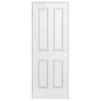 36 in. x 80 in. 4-Panel Right-Handed Hollow-Core Smooth Primed Composite Single Prehung Interior Door