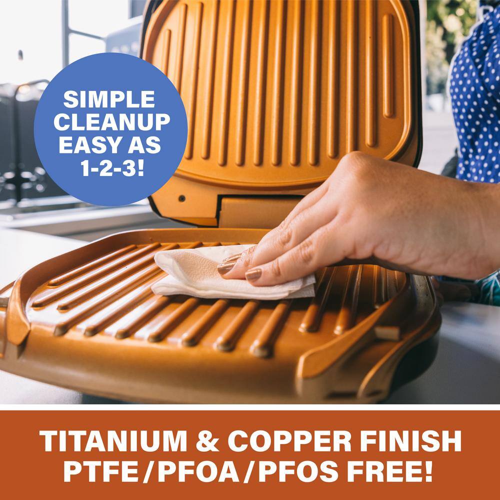 Gotham Steel Nonstick Copper Ceramic Electric Grill and Panini Press