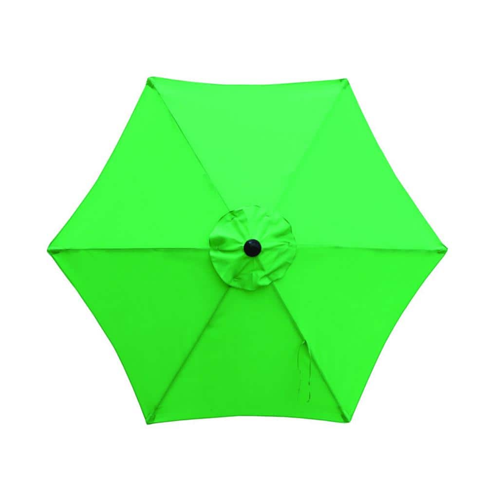 LIVING ACCENTS 7.5 ft. Market Tiltable Hunter Patio Umbrella in Green 8014993 The Home Depot