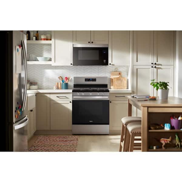 30 in. 5 Burners Freestanding Gas Range in Fingerprint Resistant Stainless Steel with Air Cooking Technology