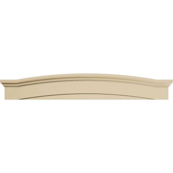 Ekena Millwork 66-in. W x 10-1/2-in. H x 2-3/4-in. P Eyebrow Signature Urethane Pediment, Primed Tan