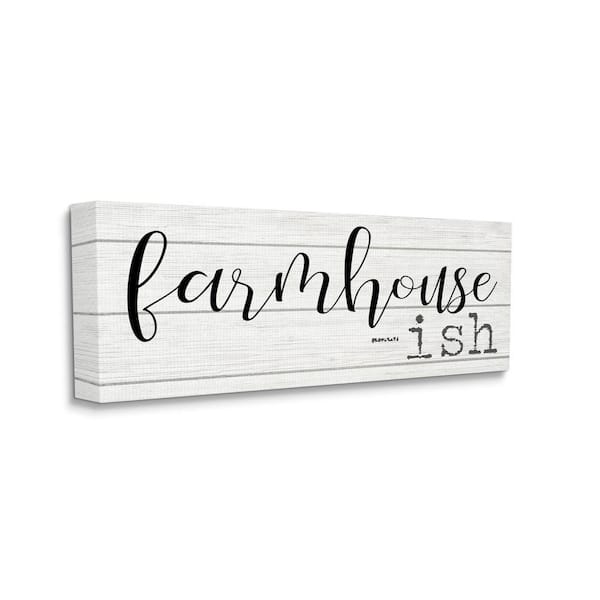 Stupell Industries Farmhouse Inspired Welcome Home Sign Greeting By Daphne Polselli Unframed Print Abstract Wall Art 10 in. x 24 in.