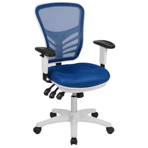 Blue Mesh/White Frame Office/Desk chair