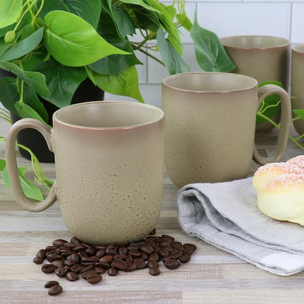 Sweese Porcelain Mugs - 16 Ounce (Top to the Rim) for Coffee, Tea, Cocoa,  Set of 4, Yellow