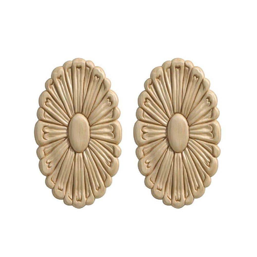 Small Birch Wood Rosette Onlay Scroll Set