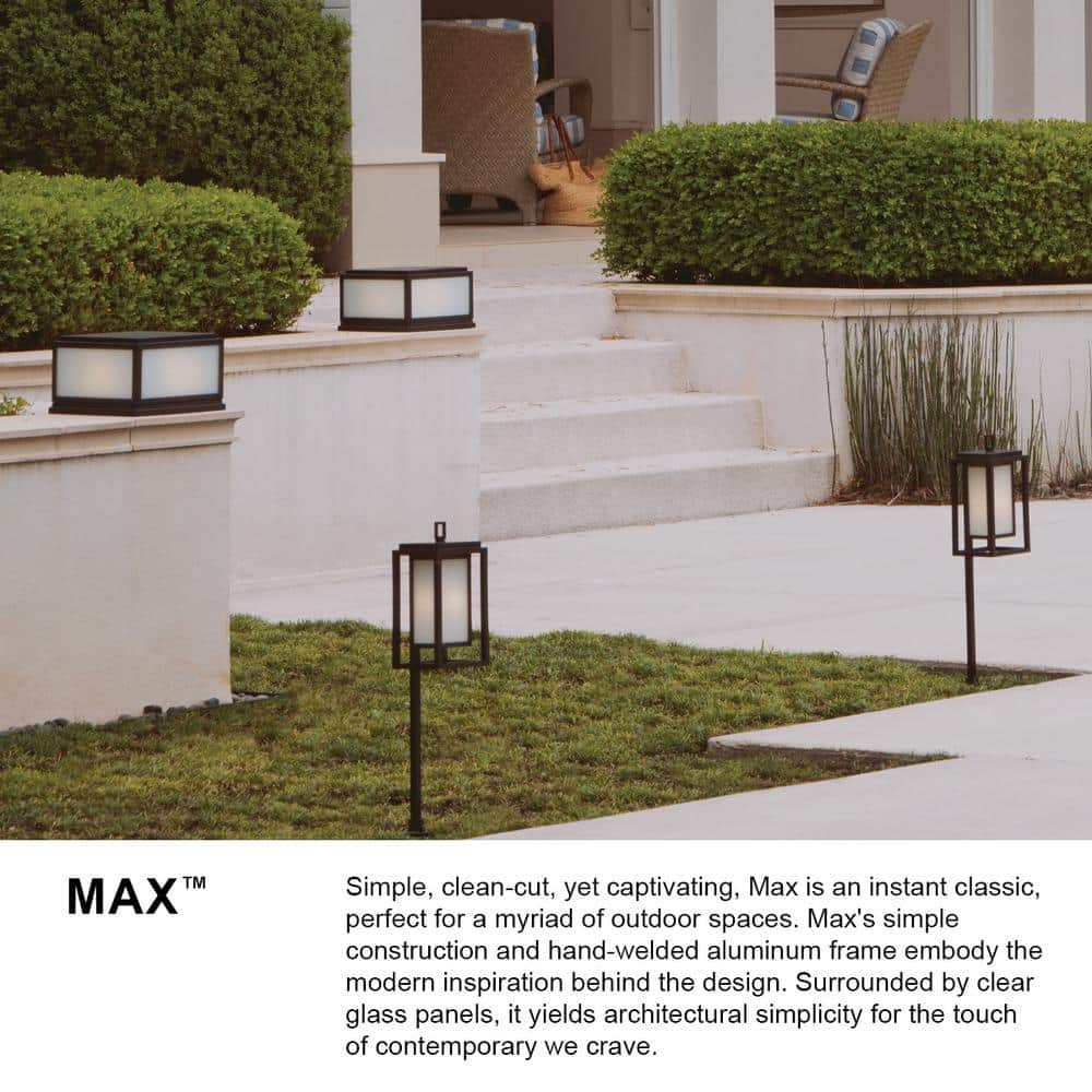 Max Burnished Bronze Outdoor Pier Mount Light