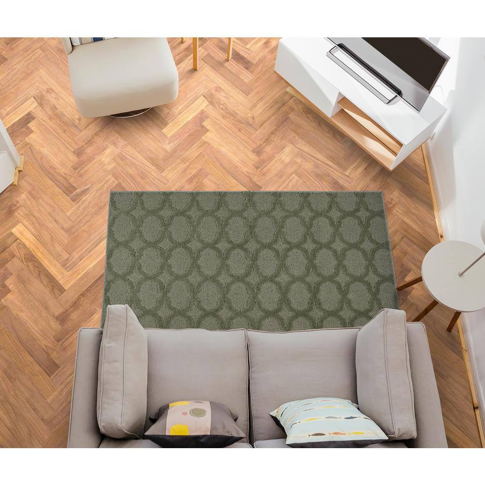 Sparta Sage Tufted Non-Slip 3' x 5' Area Rug