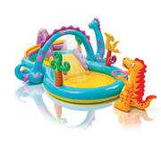 Dinoland 11 ft. x 7.5 ft. Novelty-Shaped 10 in. Deep Kiddie Pool with Air Pump