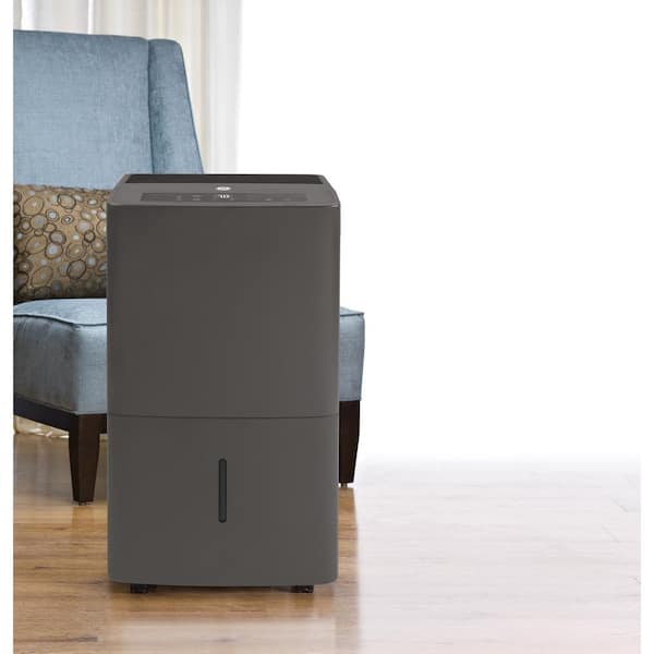 GE - 50-Pint Energy Star Smart Portable Dehumidifier with Smart Dry for Wet  Spaces - Grey
