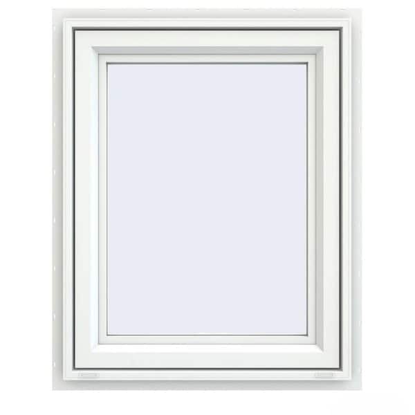 JELD-WEN 29.5 in. x 35.5 in. V-4500 Series White Vinyl Awning Window with Fiberglass Mesh Screen