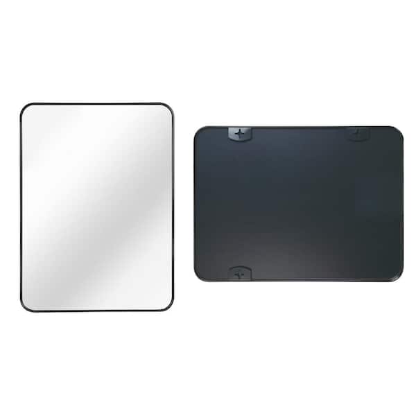 Cesicia 30 in. W x 40 in. H Rectangular Metal Framed Wall Mounted Bathroom Vanity Mirror in Black