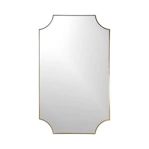 Sierra, Rectangle Scalloped Mirror, Gold 24 in. x 40 in.