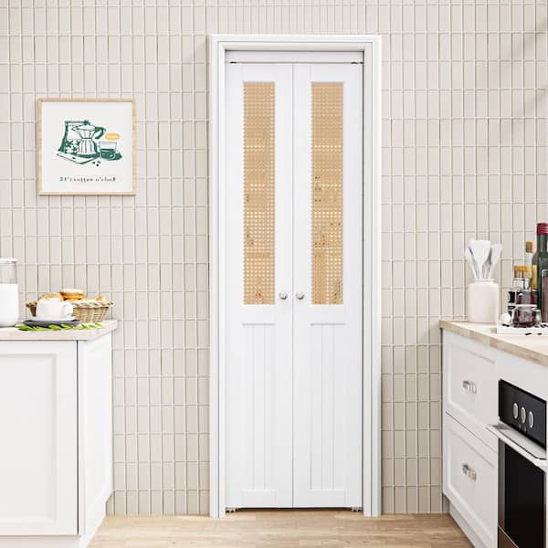 ARK DESIGN 24 in. x 80 in. Solid Core White Imitated Rattan