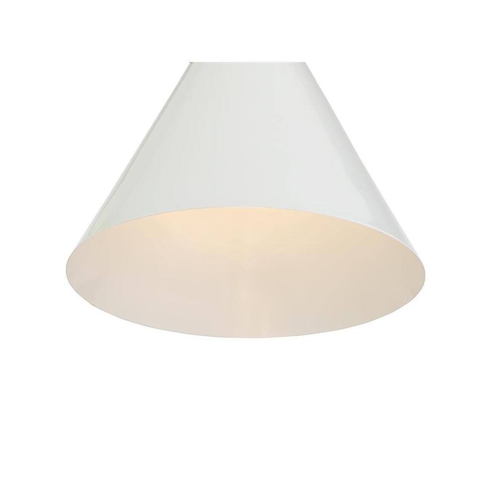 Vibrant Gold Xavier Pendant with White Steel Shade