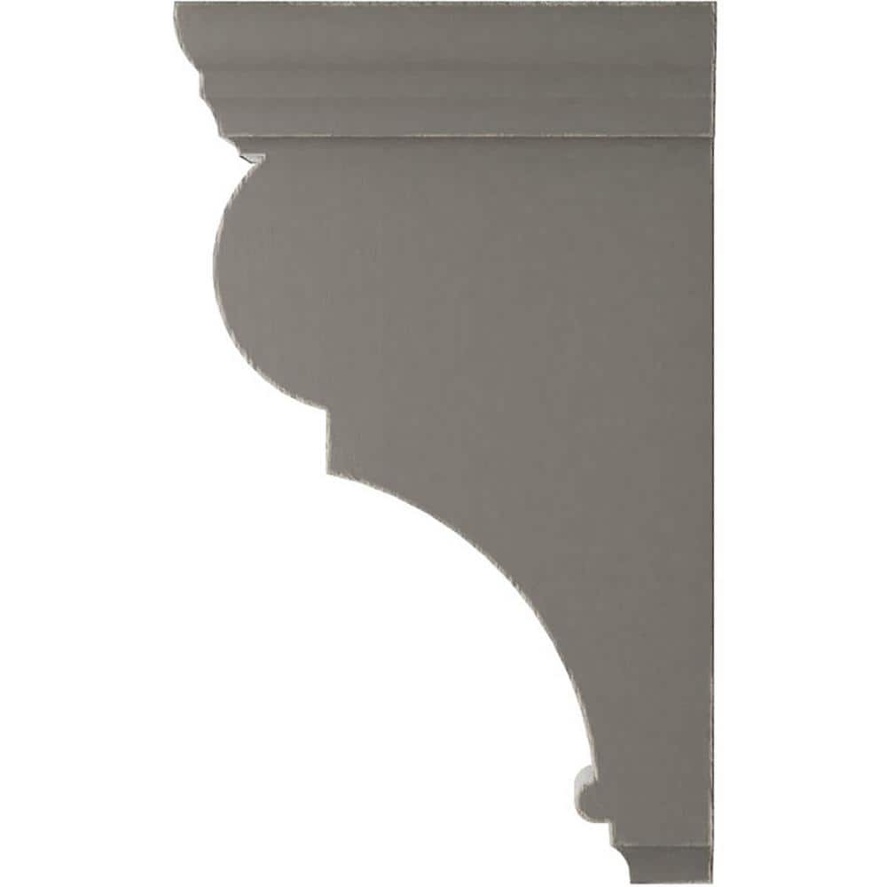 Reclaimed Grey Rubberwood Vintage Decor Corbel, 12" Height
