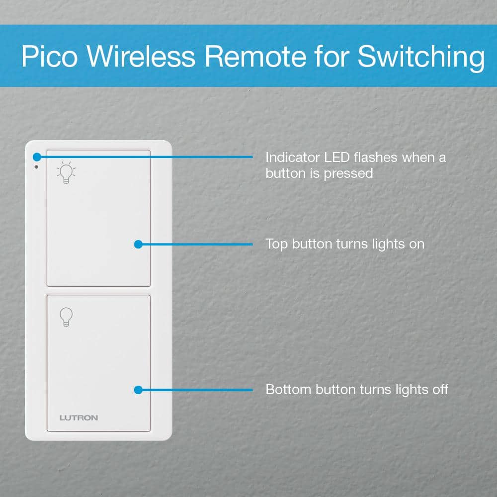 Lutron Caseta White Wireless Smart Switch Kit with Remote