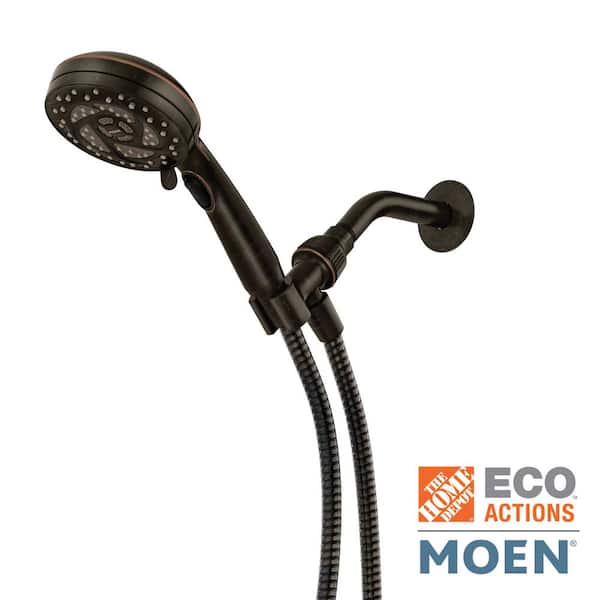 MOEN Propel 5-Spray 4.5 in. Single Wall Mount Low Flow Handheld Adjustable Shower Head in Mediterranean Bronze