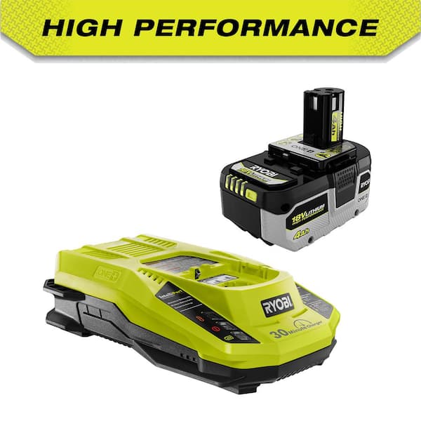 Photo 2 of ONE+ 18V HIGH PERFORMANCE Lithium-Ion 4.0 Ah Battery and Charger Starter Kit